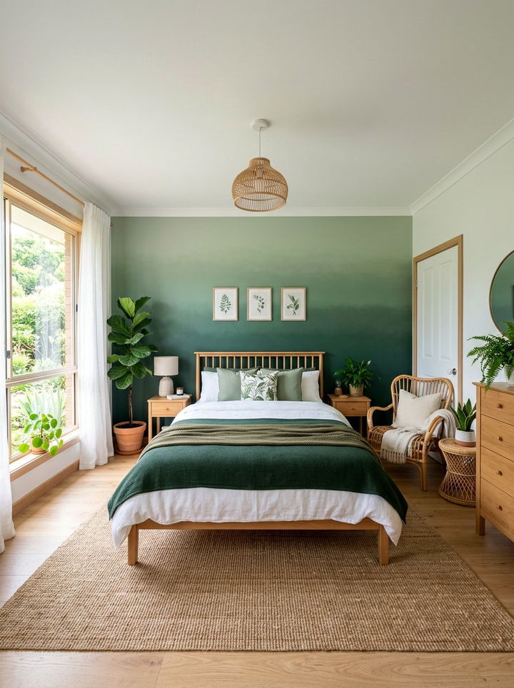 Green Ombre Bedroom - 30 ombre bedroom ideas