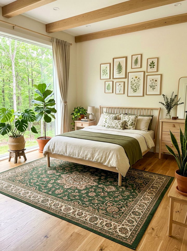 Green Persian rug bedroom - 30 bedroom Persian rugs