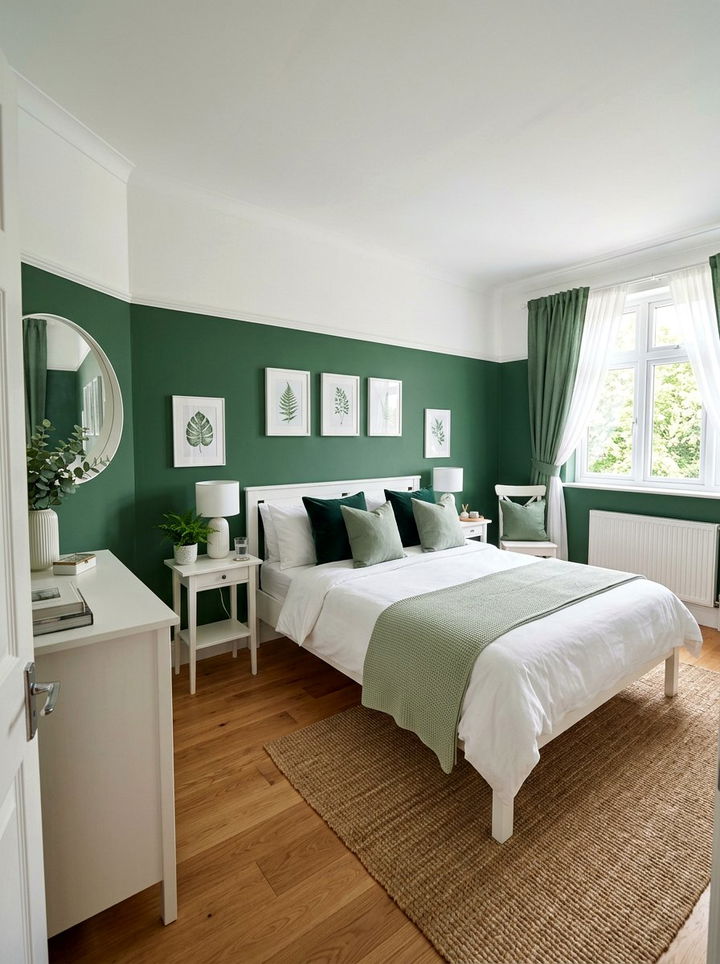 Green White Crisp Bedroom - 30 green bedroom ideas