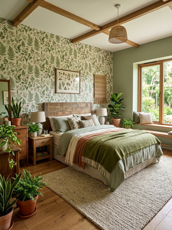 Green nature bedroom - 30 toddler bedroom ideas