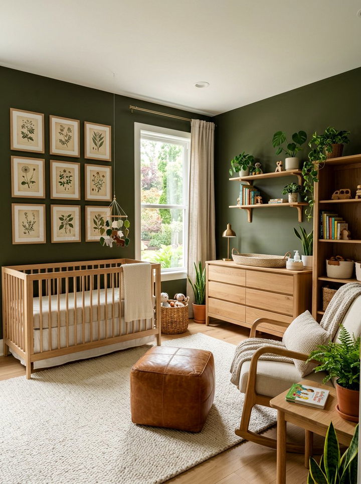 Green nursery - 30 baby bedroom ideas
