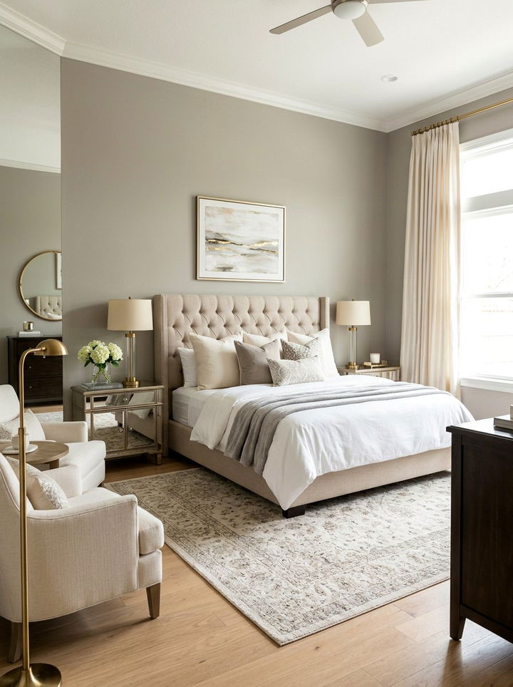 Greige Bedroom - 30 bedroom paint ideas