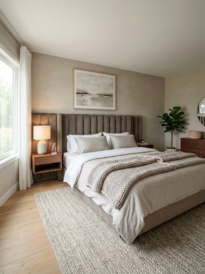 Greige Bedroom - 30 muted tone bedroom ideas