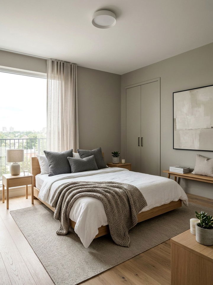 Greige Minimalist Bedroom - 30 minimalist bedroom color ideas