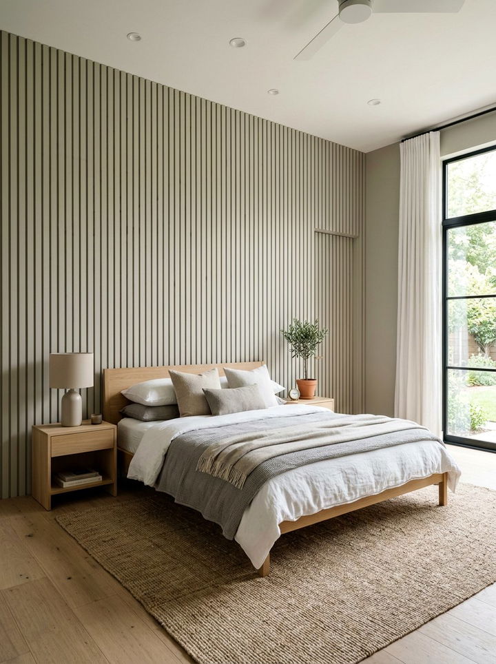Greige Paneled Wall Bedroom Design - 30 greige bedroom ideas