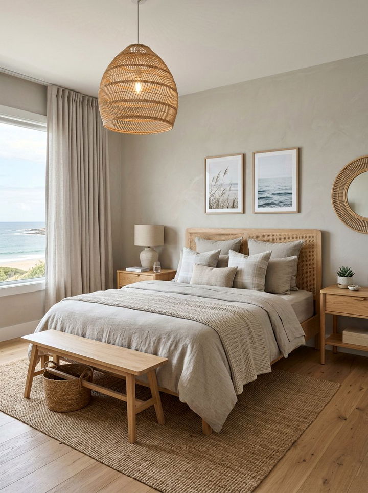 Greige coastal bedroom - 30 coastal bedroom color ideas