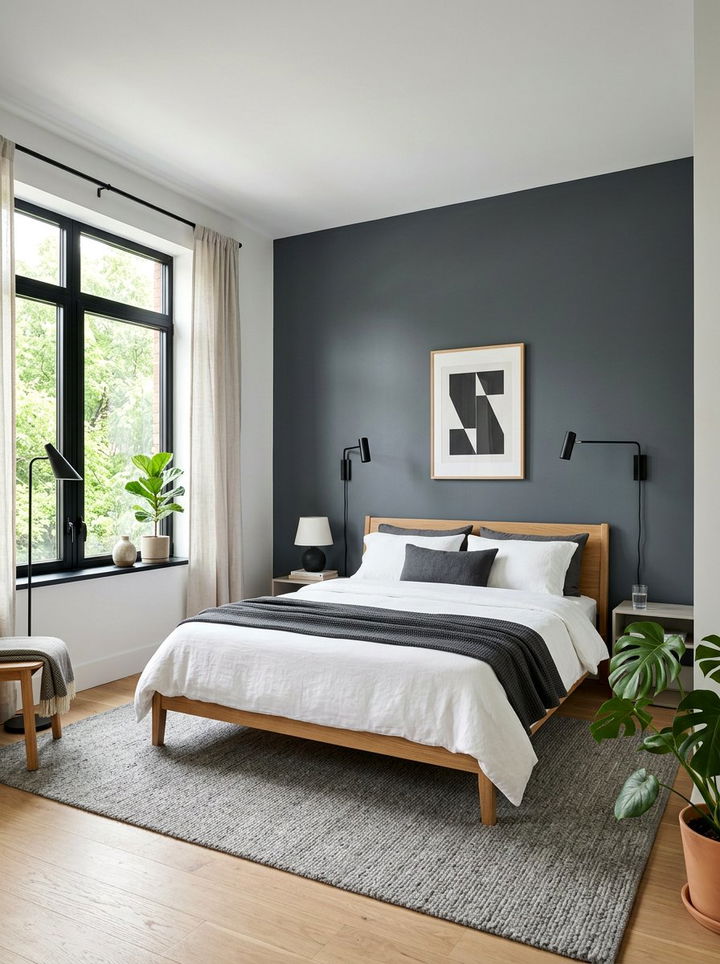 Grey Accent Wall Bedroom - 30 modern grey bedroom ideas