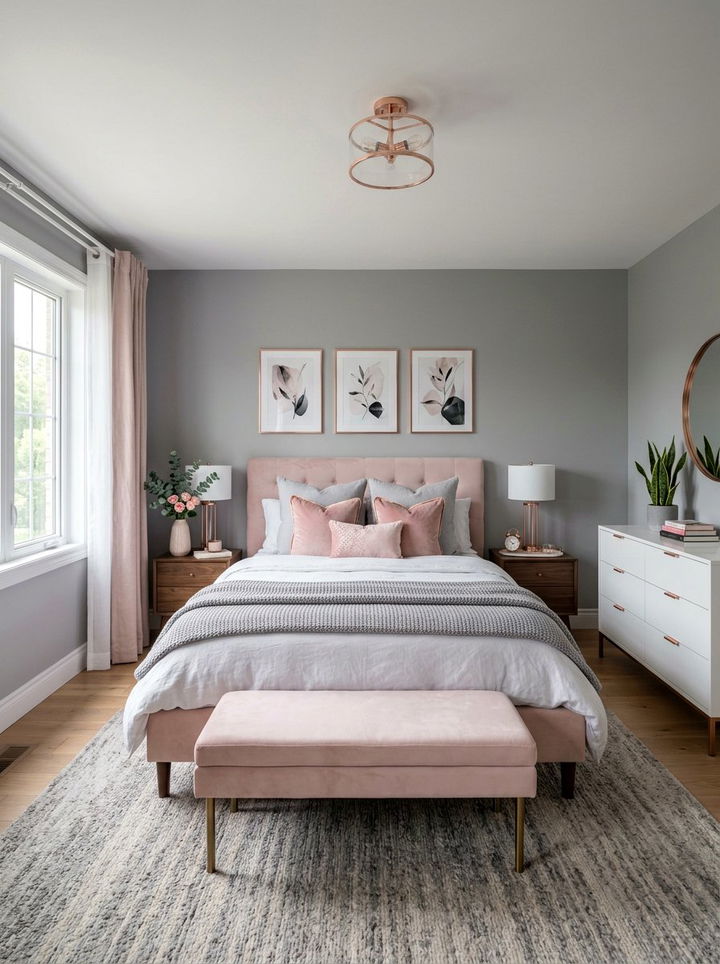 Grey And Pink Bedroom - 30 grey bedroom design ideas