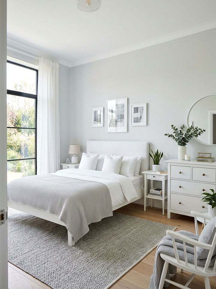 Grey And White Bright Bedroom - 30 modern grey bedroom ideas
