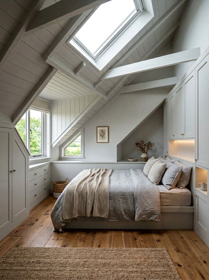 Grey Attic Farmhouse Bedroom - 30 farmhouse grey bedroom ideas