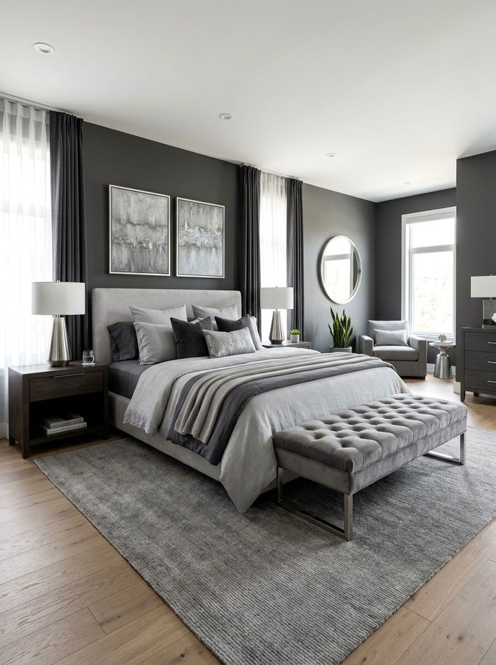 Grey Bedroom - 30 bedroom renovation ideas