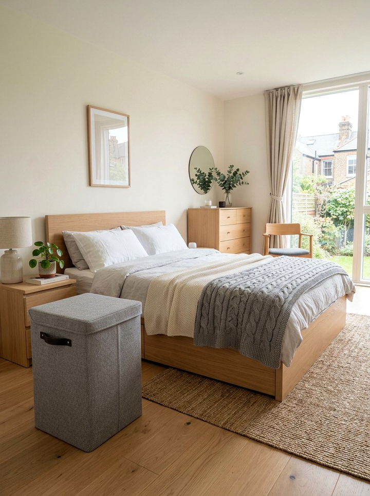 Grey Fabric Hamper - 30 bedroom laundry hampers