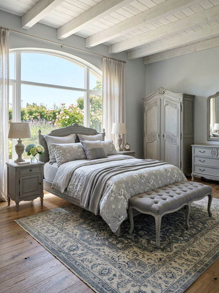 Grey French Country Bedroom - 30 grey bedroom ideas