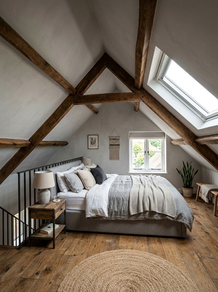 Grey Loft Bedroom - 30 scandinavian grey bedroom ideas