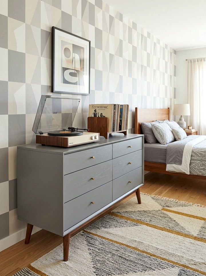 Grey Mid Century Modern Dresser - 30 grey bedroom furniture ideas