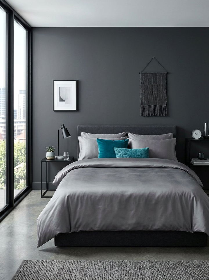 Grey Satin Duvet Cover - 30 satin bedroom ideas