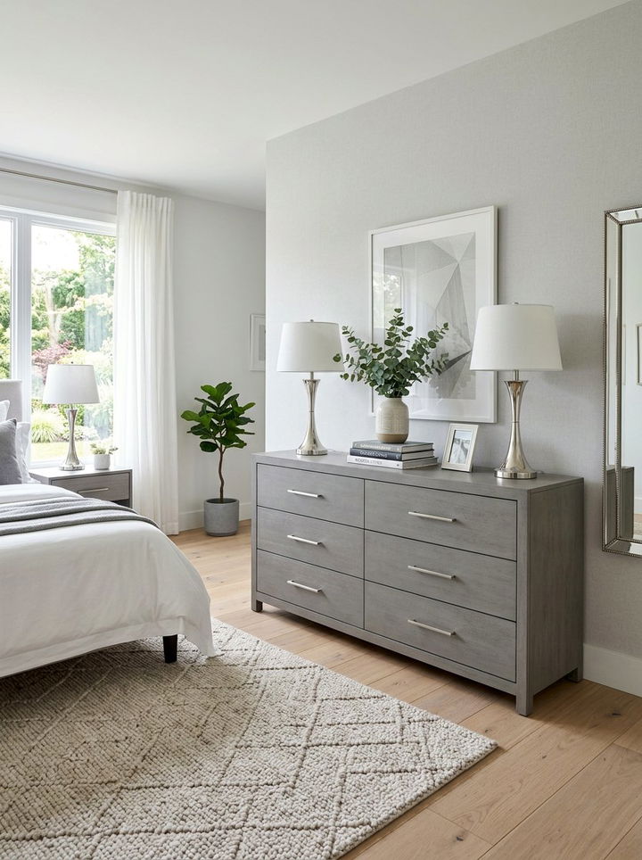 Grey Six Drawer Dresser - 30 bedroom dresser ideas
