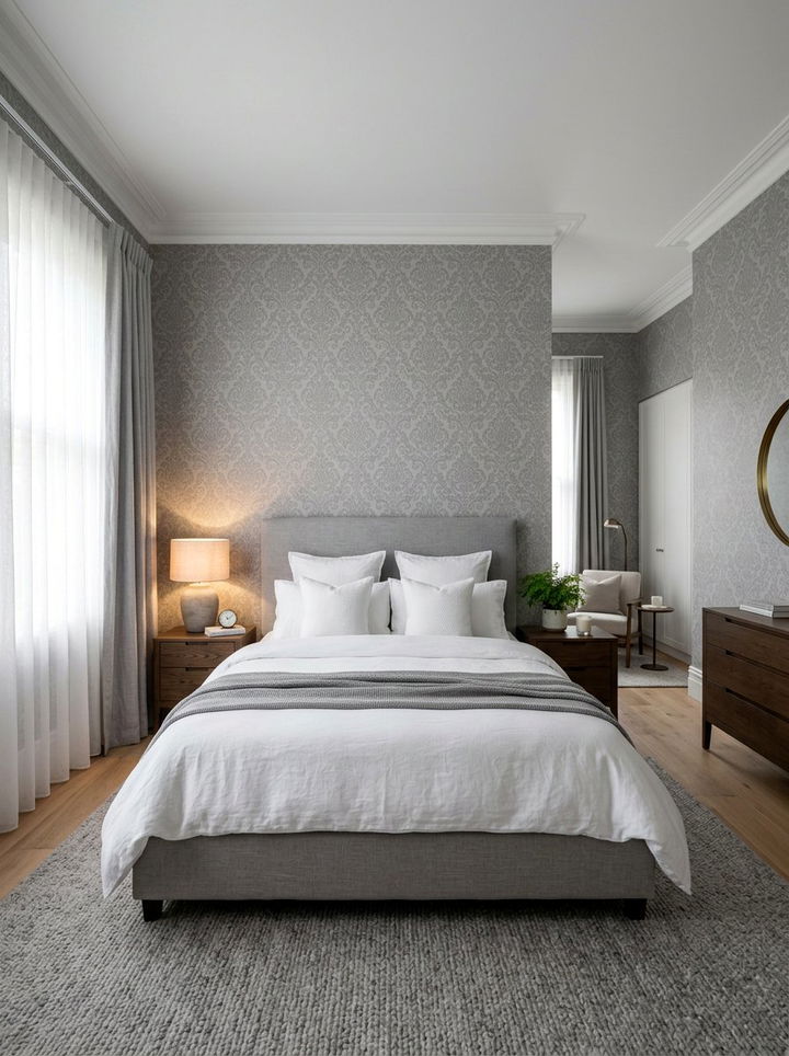 Grey Wallpaper Master Bedroom - 30 grey bedroom design ideas