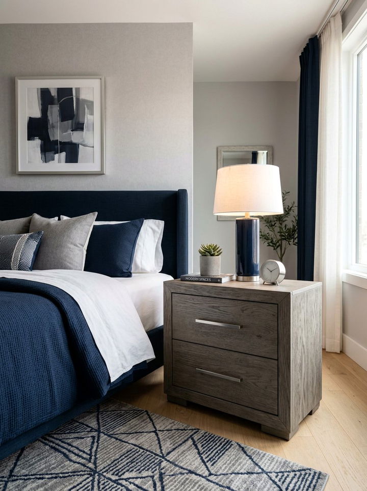 Grey Wash Wood Nightstand - 30 bedroom tall nightstands