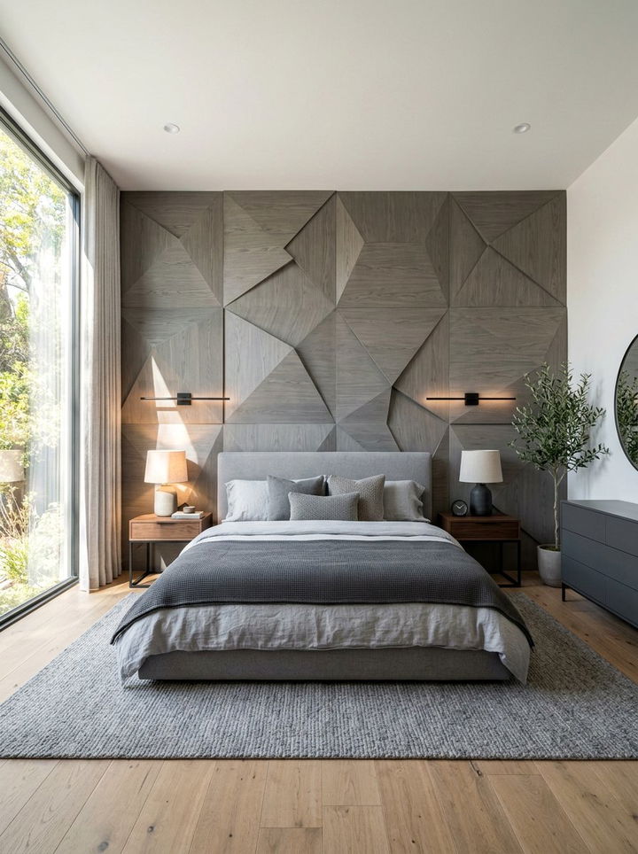 Grey Wood Paneling Bedroom - 30 grey bedroom ideas