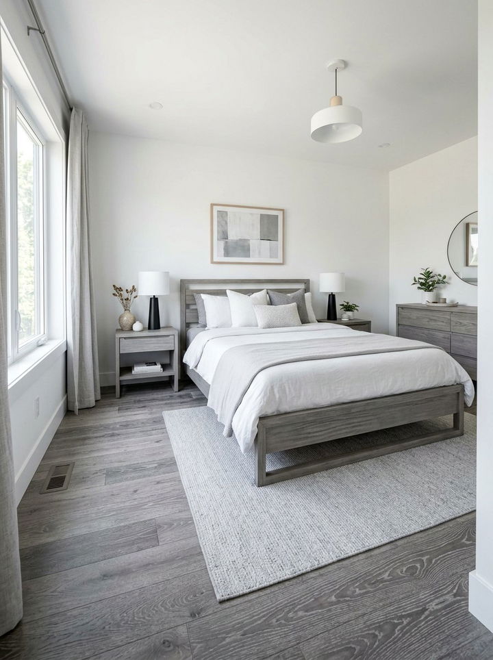 Grey Wood White Bedroom - 30 white and wood bedroom color combo