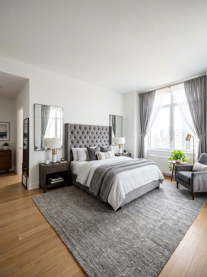 Grey and White Apartment Bedroom - 30 grey and white bedroom ideas