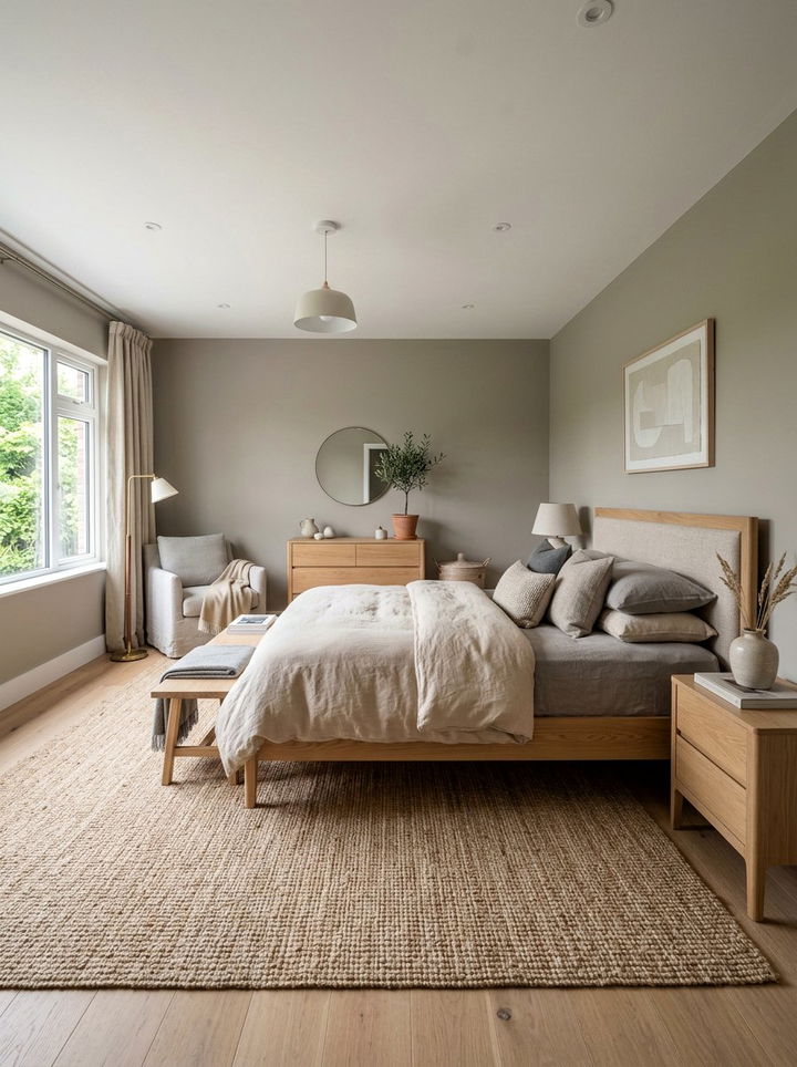 Grey and beige bedroom - 30 minimalist grey bedroom ideas