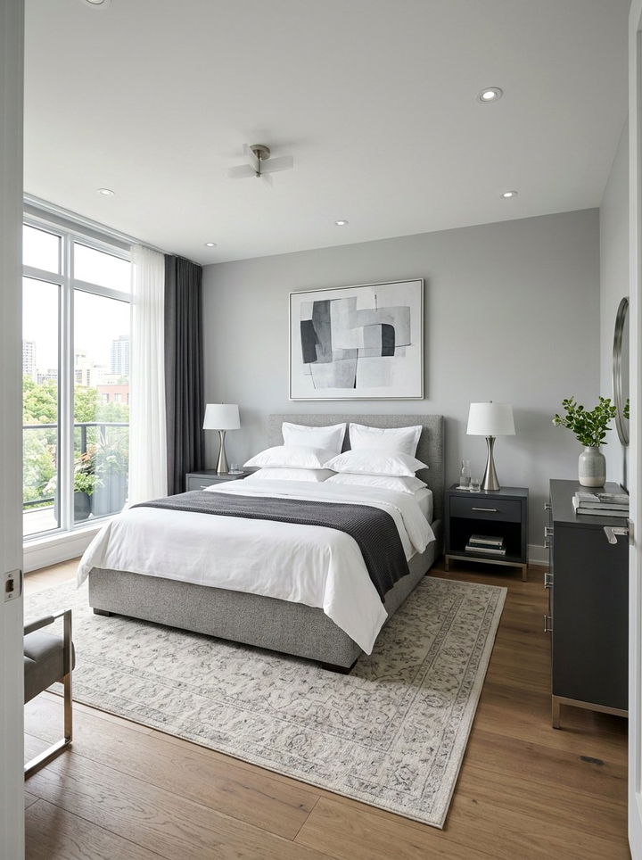 Grey and white bedroom - 30 serene bedroom ideas