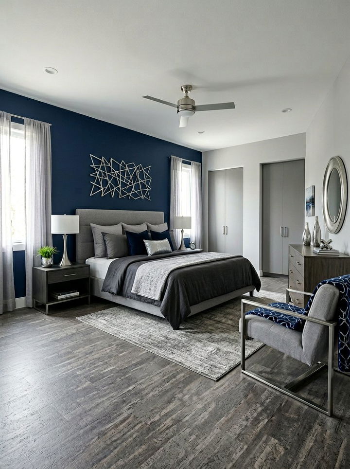 Grey cork flooring - 30 bedroom cork flooring ideas