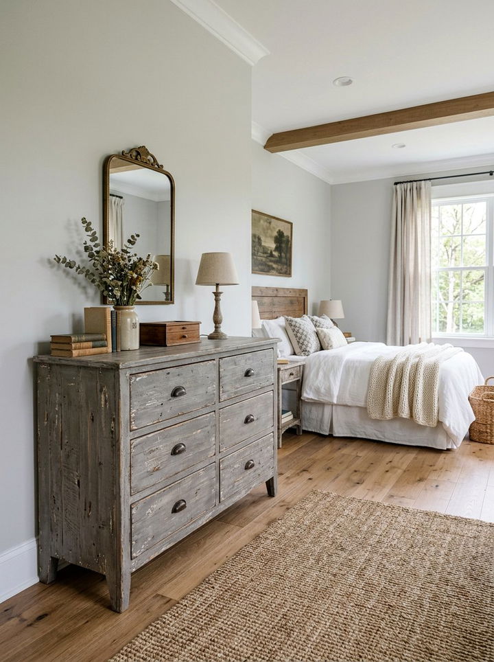 Grey distressed dresser bedroom - 30 rustic grey bedroom ideas