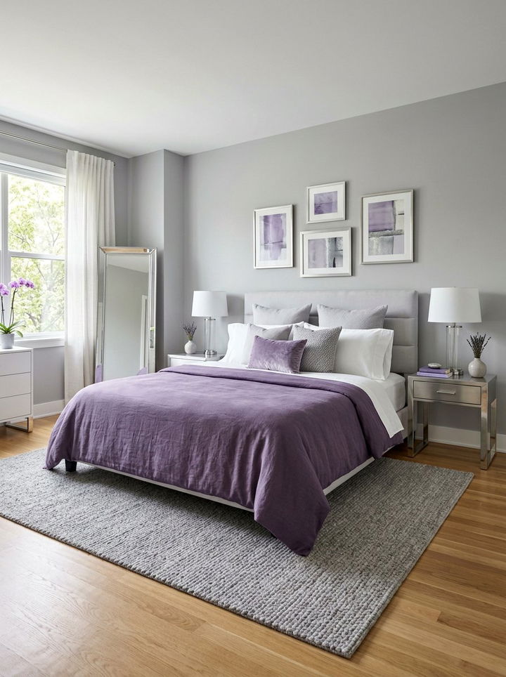 Grey lavender bedroom - 30 lavender bedroom ideas