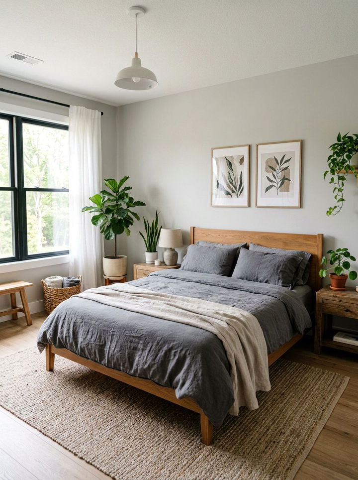 Grey linen bedding - 30 contemporary grey bedroom ideas