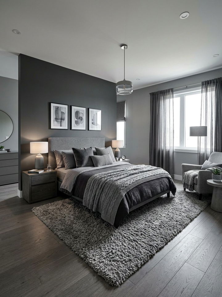 Grey monochromatic bedroom - 30 contemporary grey bedroom ideas