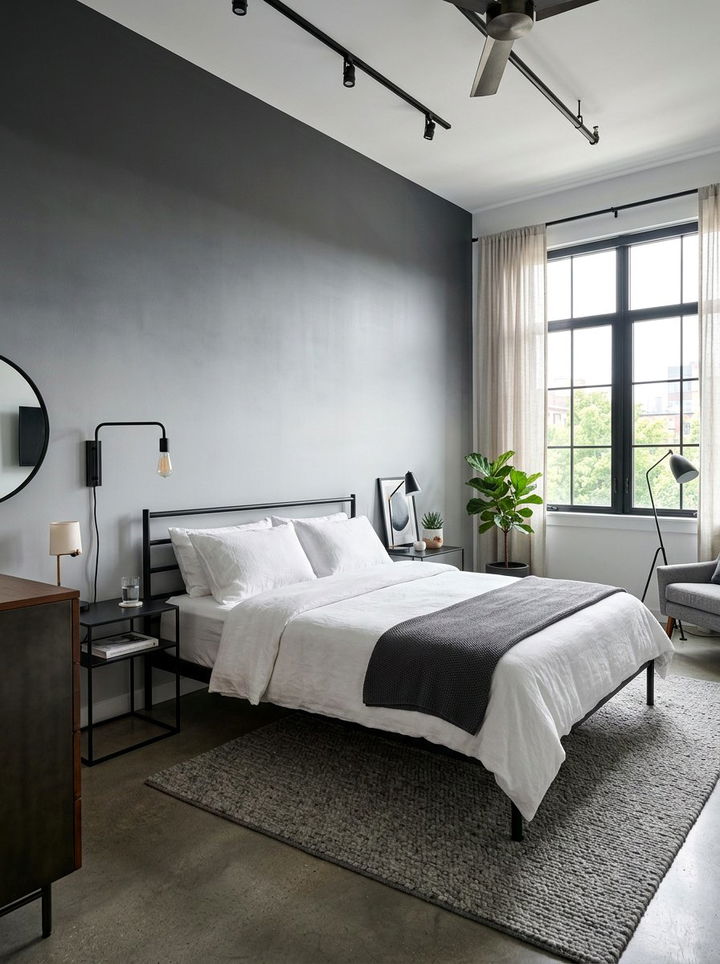 Grey ombre wall bedroom - 30 bedroom ombre wall ideas