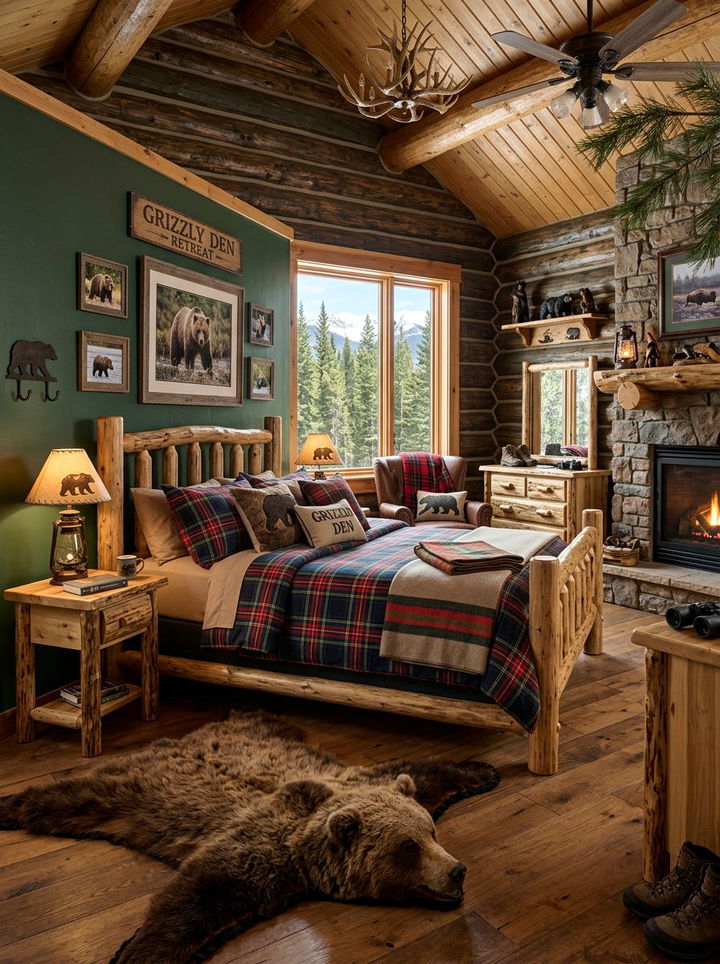 Grizzly Bear Bedroom - 30 animal themed bedroom ideas
