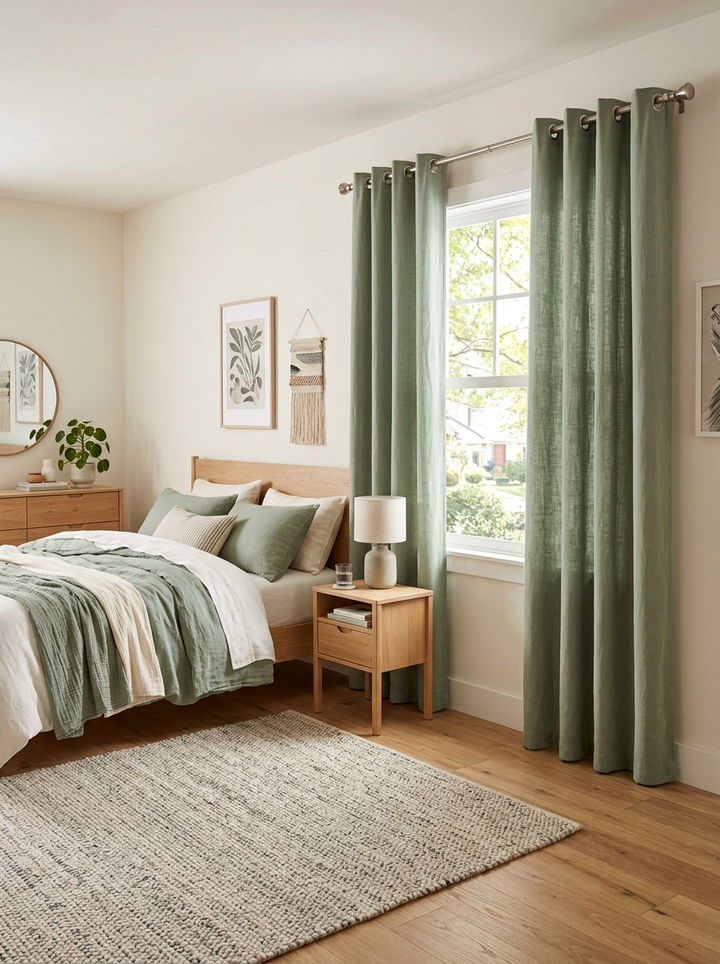 Grommet top curtains - 30 bedroom window treatments