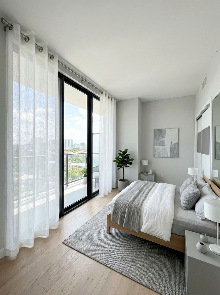 Grommet top sheer curtains - 30 bedroom sheer curtains