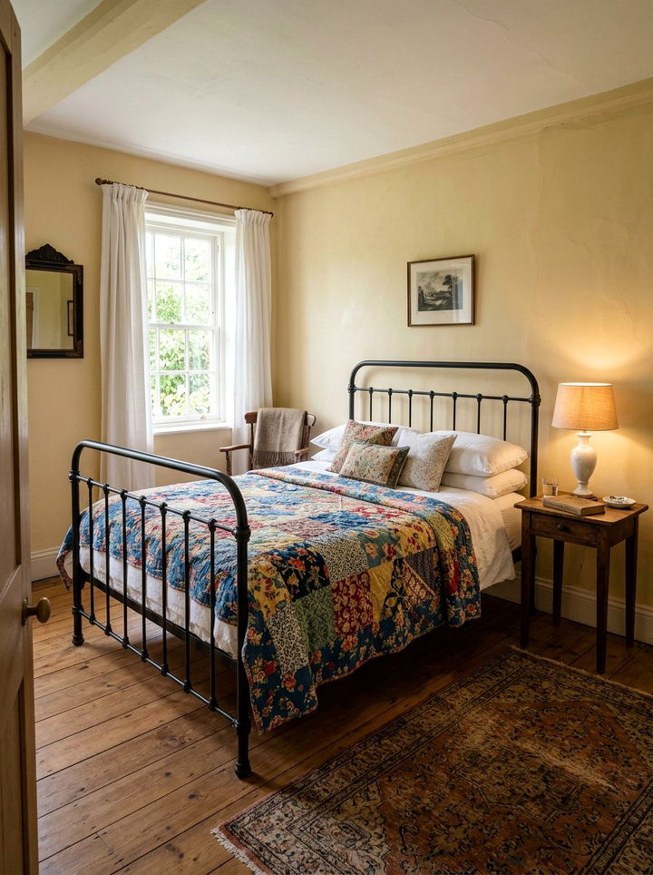 Guest Bedroom Antique Iron Bed - 30 old house bedroom ideas
