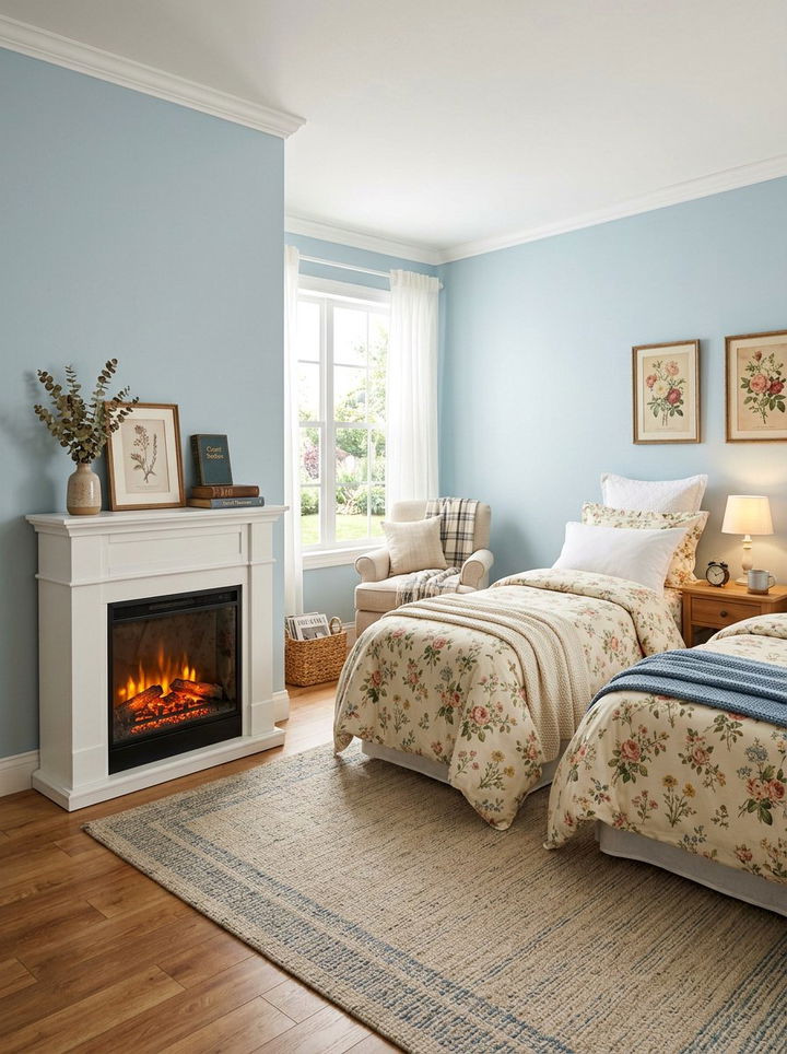 Guest Bedroom Electric Fireplace - 30 bedroom electric fireplace ideas