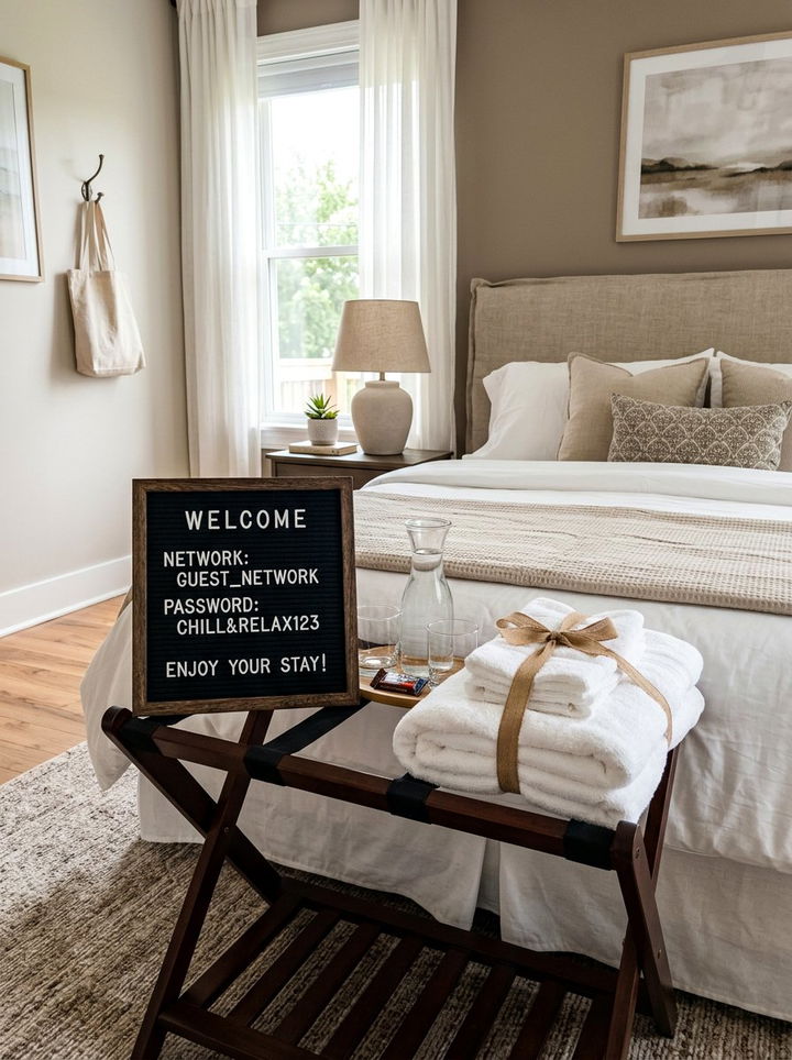 Guest Bedroom Welcome Board - 30 bedroom letter boards