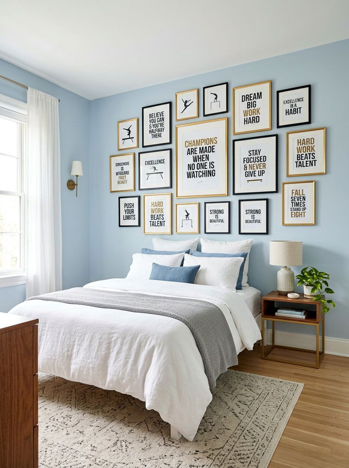 Gymnastics quote wall art - 30 gymnastics bedroom ideas