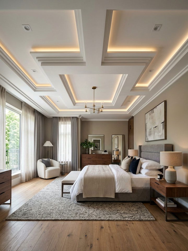 Gypsum Board - 30 bedroom false ceiling designs