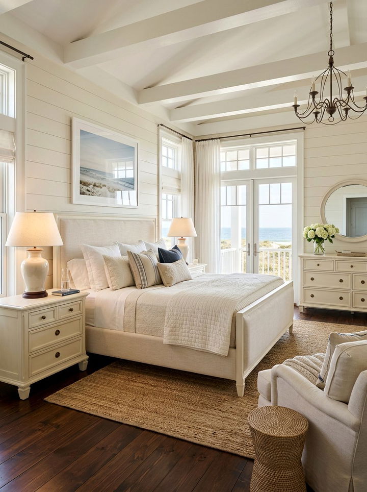 Hamptons Style Coastal Cream Bedroom - 30 coastal cream bedroom ideas