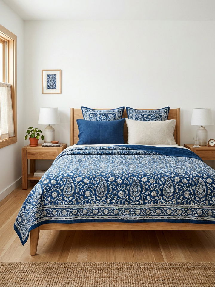 Hand Block Print Bedding - 30 Indian bedroom ideas