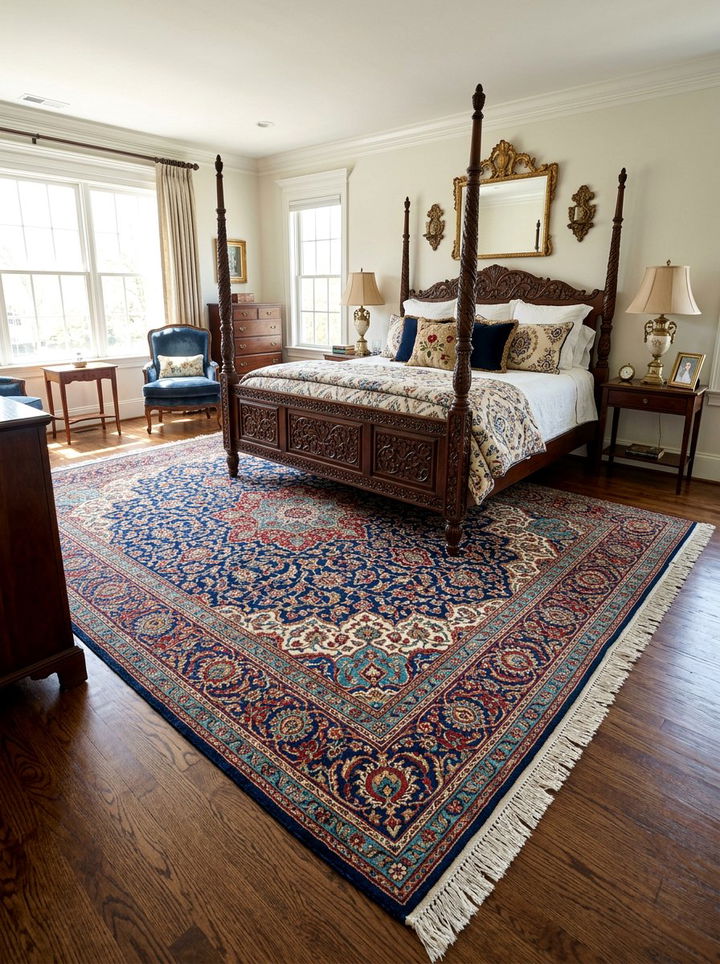 Hand Knotted Wool Rug - 30 bedroom wool rugs