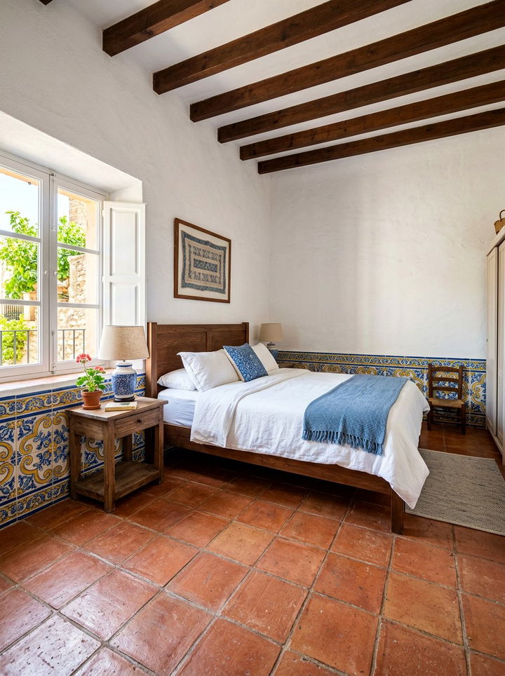 Hand Painted Ceramic Tiles - 30 Spanish bedroom ideas