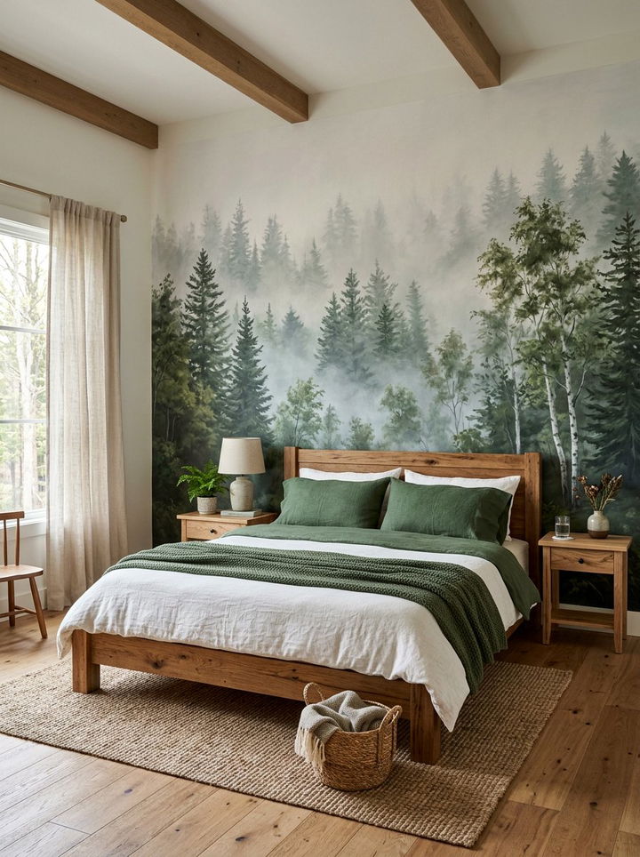 Hand Painted Wall Mural - 30 bedroom conversation starter ideas