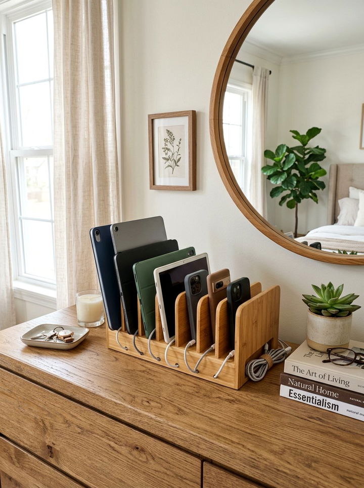 Handheld Device Organizer - 30 bedroom phone chargers