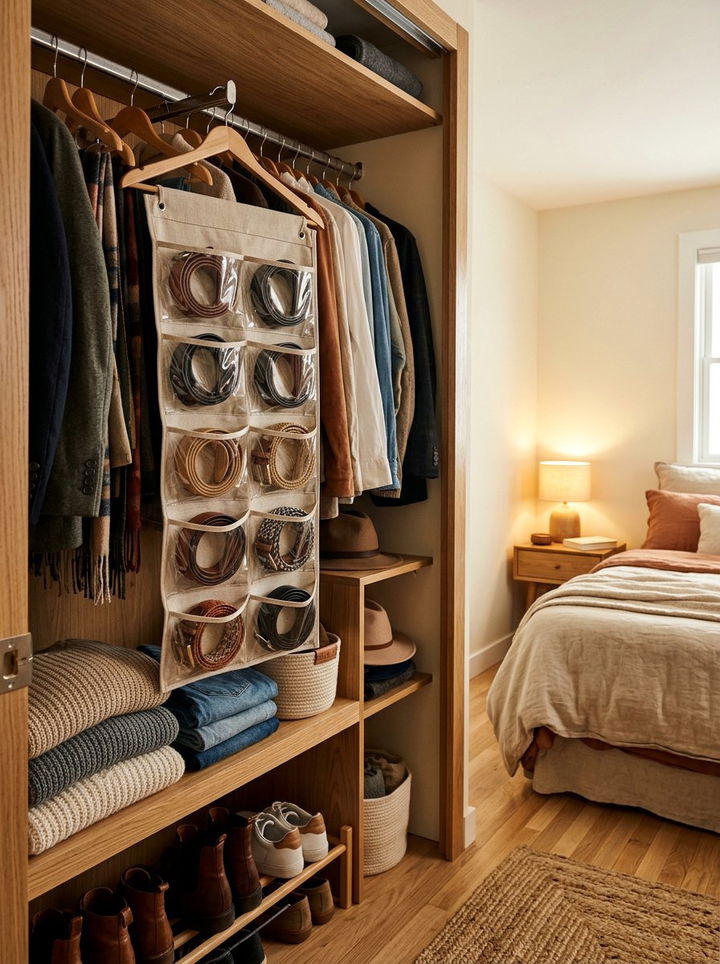 Hanging Belt Bag - 30 bedroom belt organizers