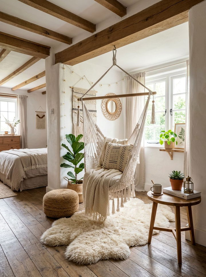 Hanging Chair Alcove - 30 bedroom alcove ideas